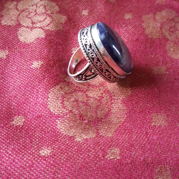 Sterling silver ring with African Sodalite stone. - Picture 4 of 4